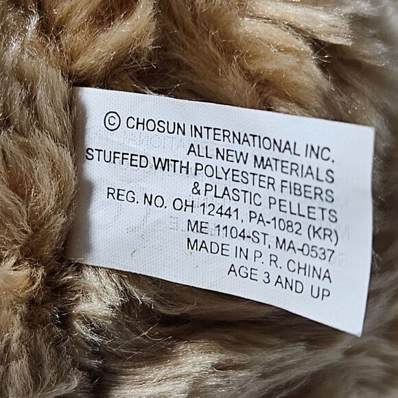 Vintage 2000 Chosun International Teddy Bear with Baby 25 inch Plush Green Bow - Picture 9 of 12